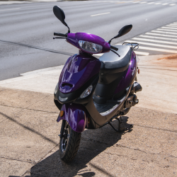 Purple Metro 50cc Moped - 6